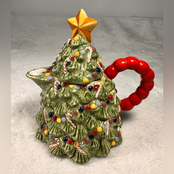 Christopher Radko Traditions Holiday Celebrations Christmas Tree Creamer Teapot - Picture 1 of 11